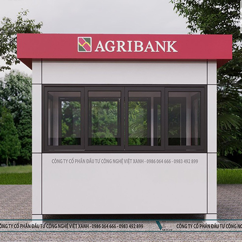 Nhà bảo vệ composite mái bằng ngân hàng Agrybank